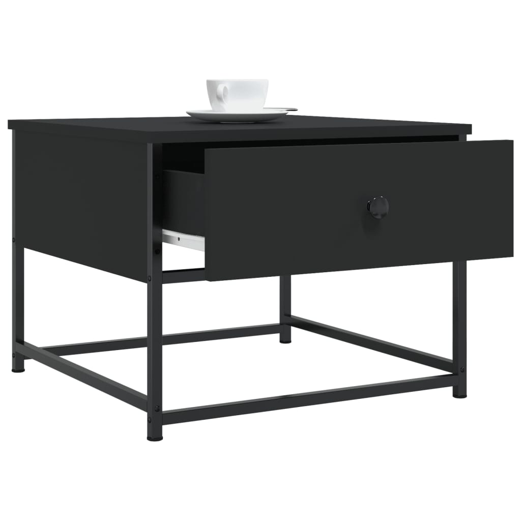 vidaXL Tavolino da Salotto Nero 51x51x40 cm in Legno Multistrato