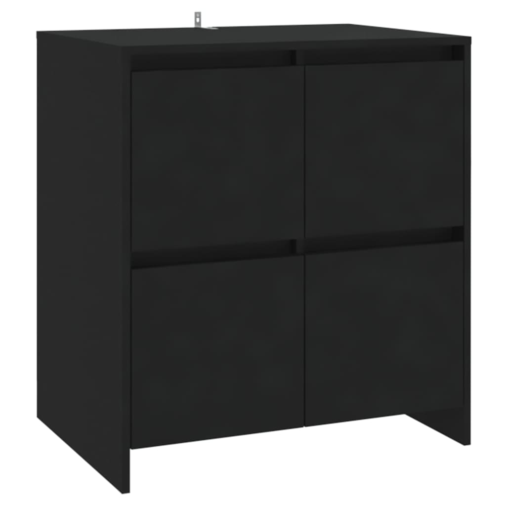 vidaXL Credenza Nera 70x41x75 cm in Truciolato