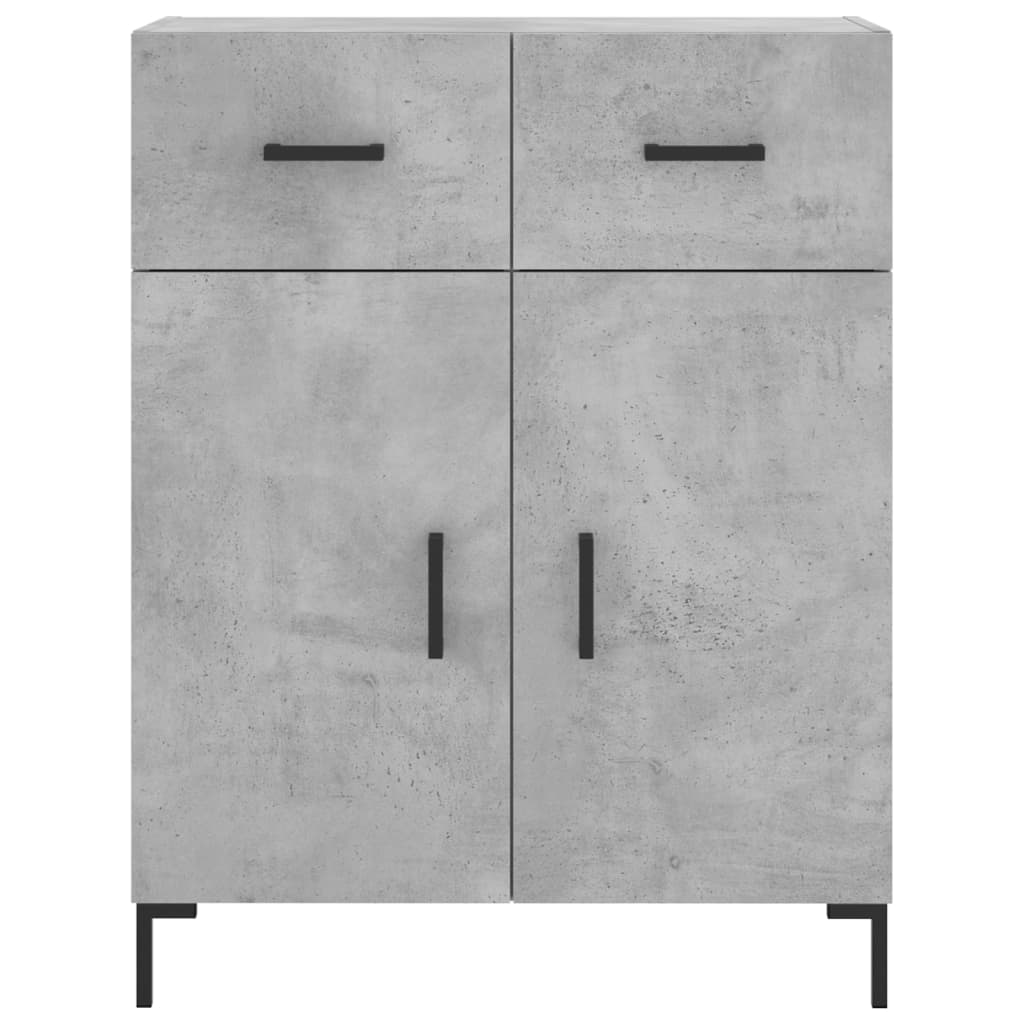 vidaXL Credenza Grigio Cemento 69,5x34x180 cm in Legno Multistrato