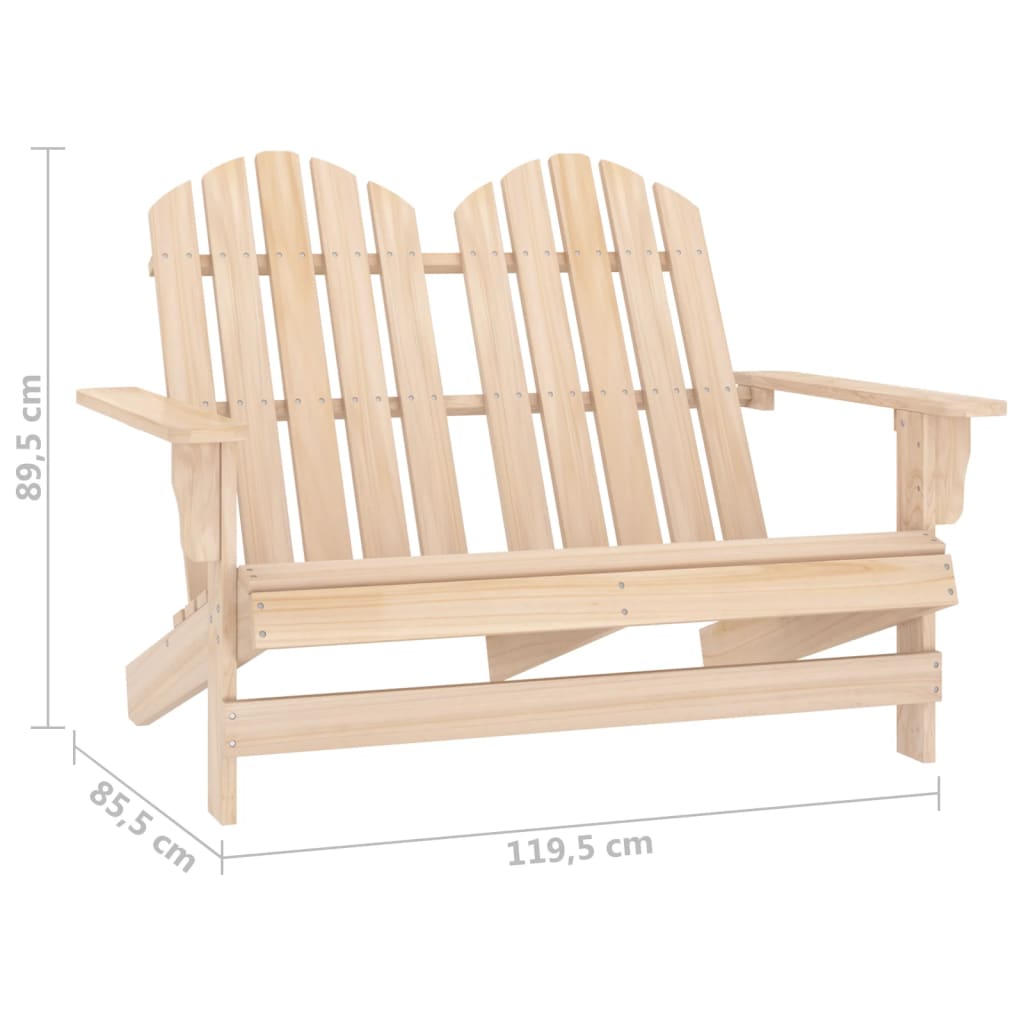 vidaXL Sedia da Giardino Adirondack a 2 Posti in Legno di Abete