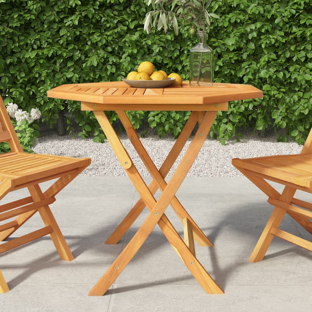 vidaXL Tavolo da Giardino Pieghevole 85x85x76cm Legno Massello di Teak