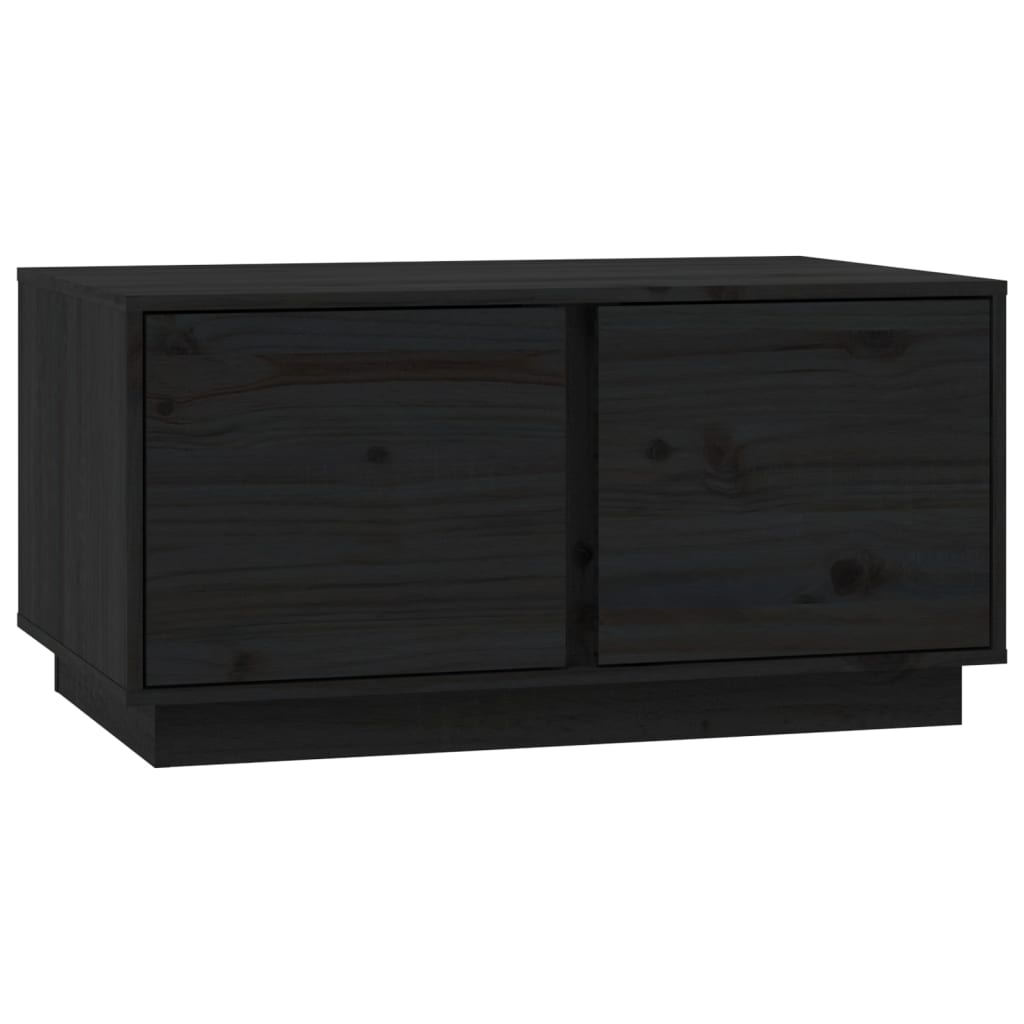 vidaXL Tavolino da Salotto Nero 80x50x40 cm Legno Massello di Pino