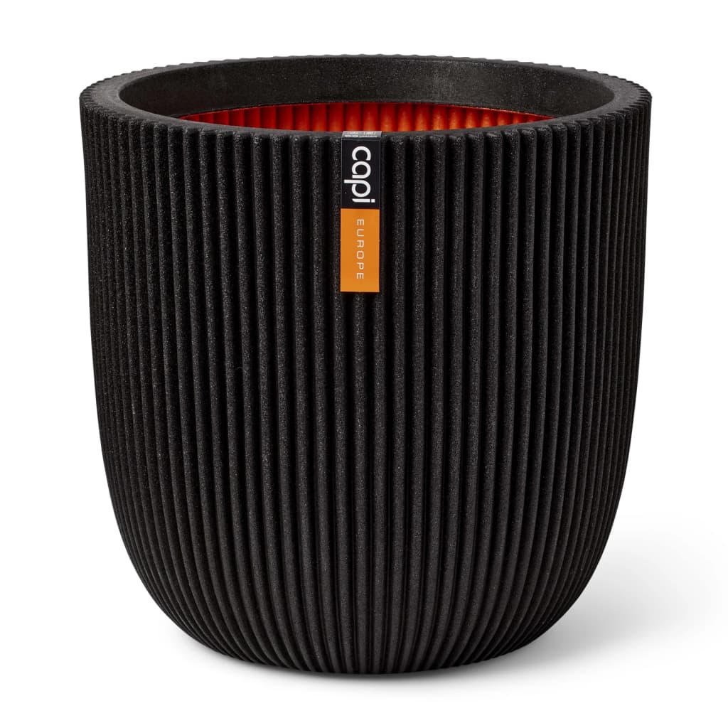 Capi Vaso Groove 35x34 cm Nero