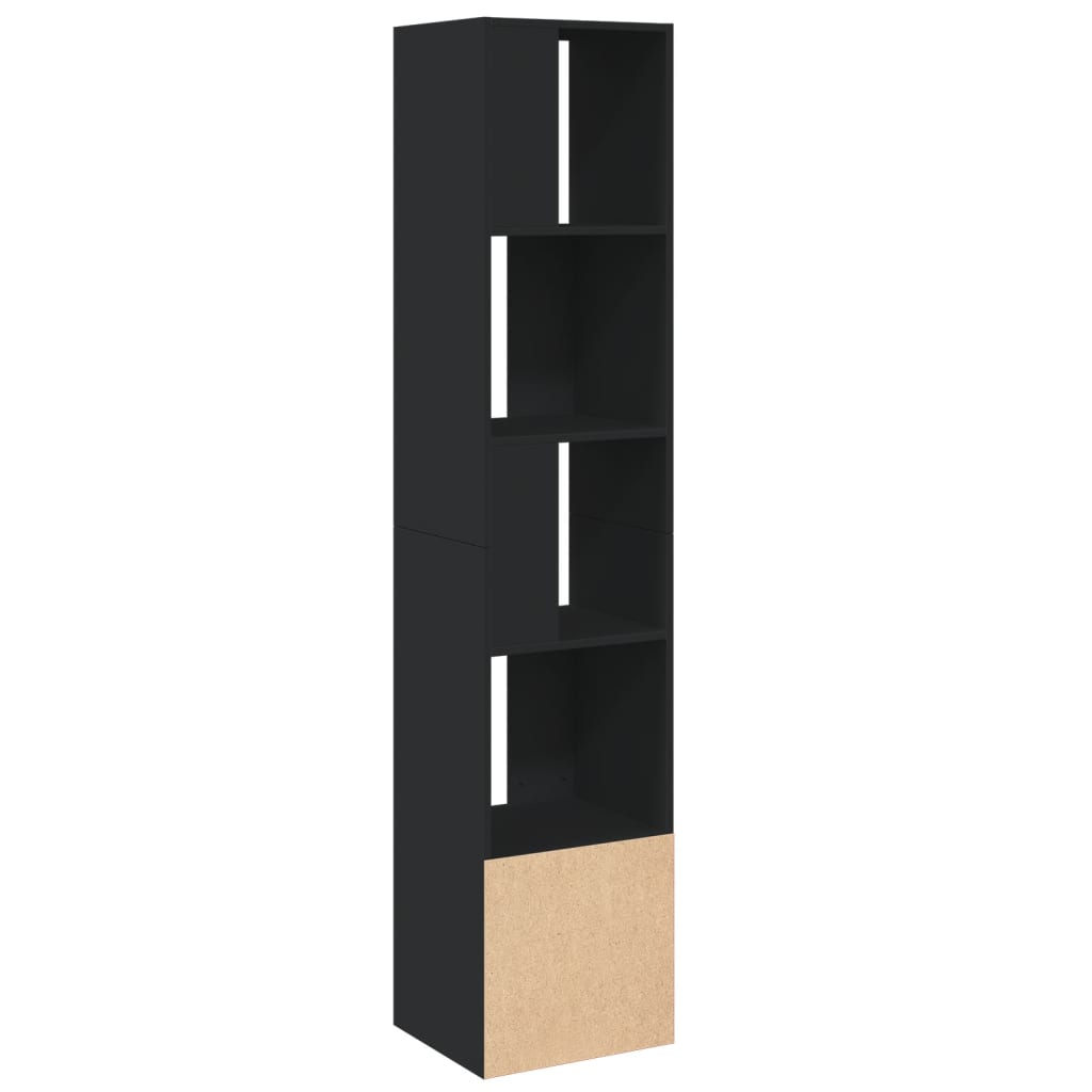 vidaXL Libreria Nera 40x36x189 cm in Legno Multistrato