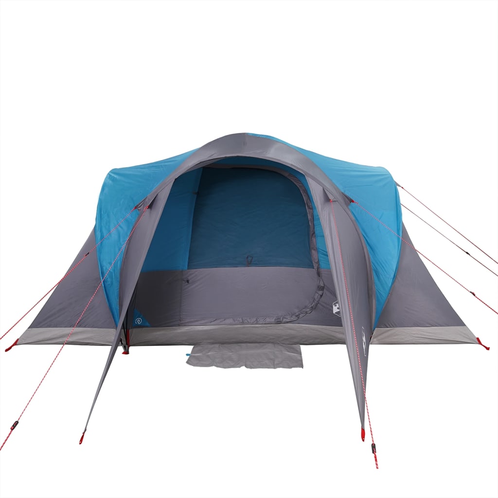 vidaXL Tenda da Campeggio a Cupola per 4 Persone Blu Impermeabile