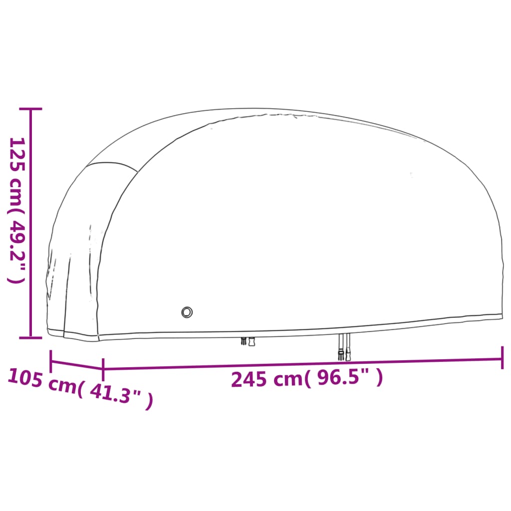 vidaXL Coperture per Moto 2pz 245x105x125 cm 210D in Tessuto Oxford