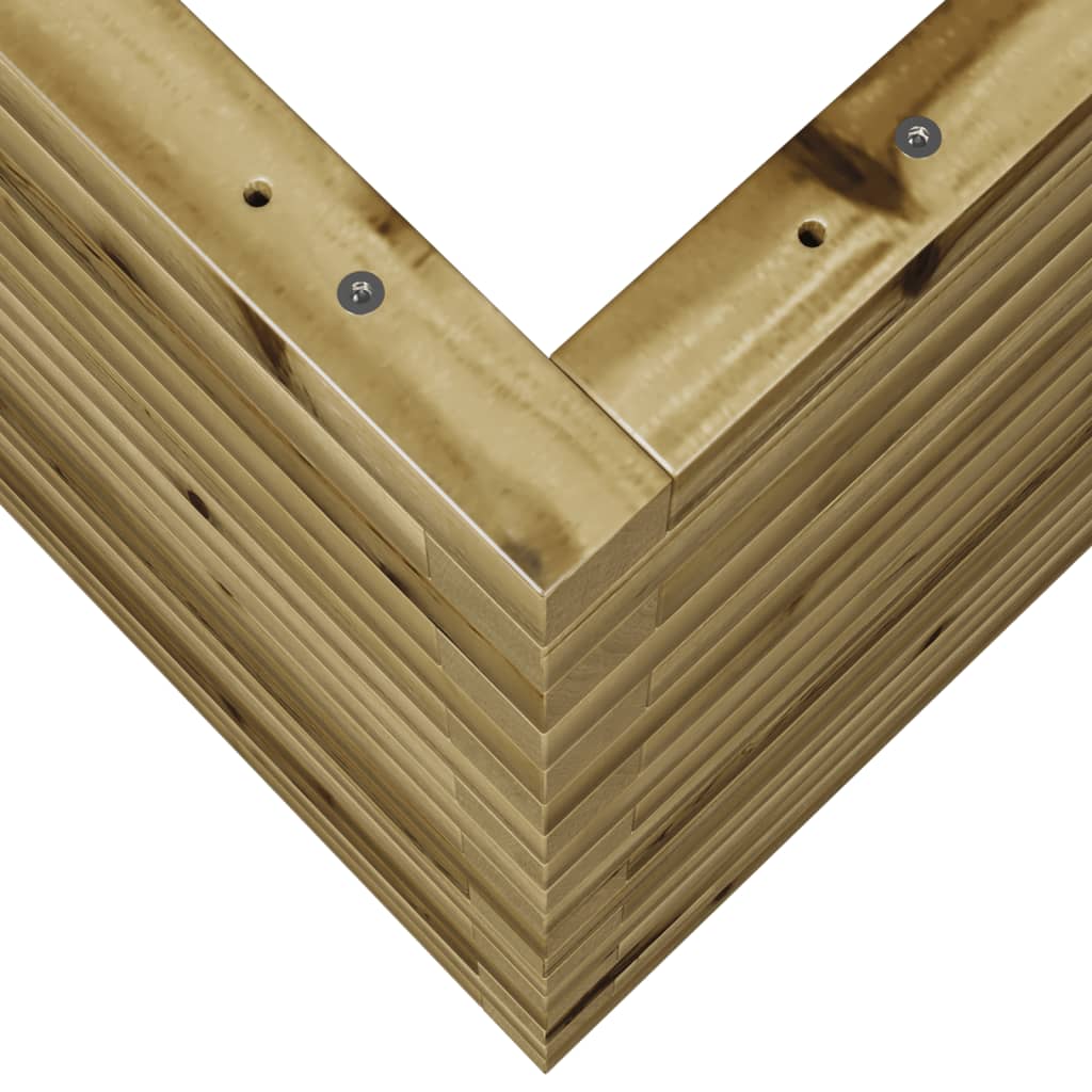 vidaXL Fioriera da Giardino 50x50x68,5 cm in Legno di Pino Impregnato