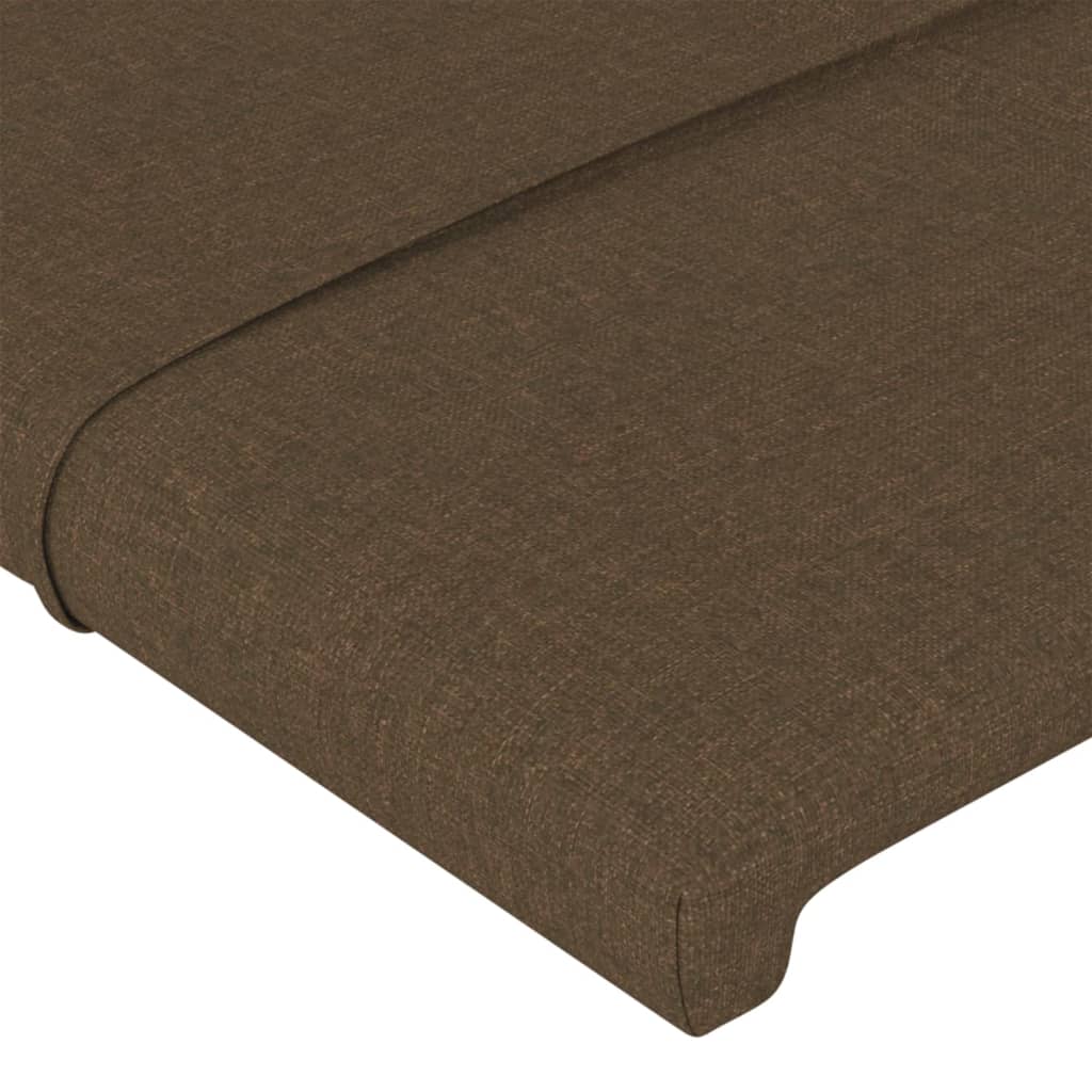 vidaXL Testiera ad Orecchio Marrone Scuro 163x23x78/88 cm in Tessuto