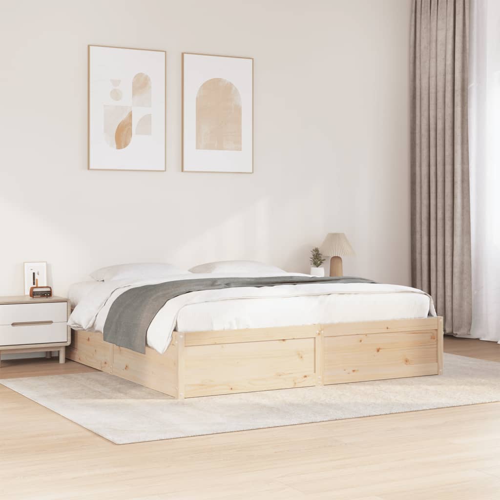 vidaXL Letto senza Materasso 180x200 cm in Legno Massello di Pino