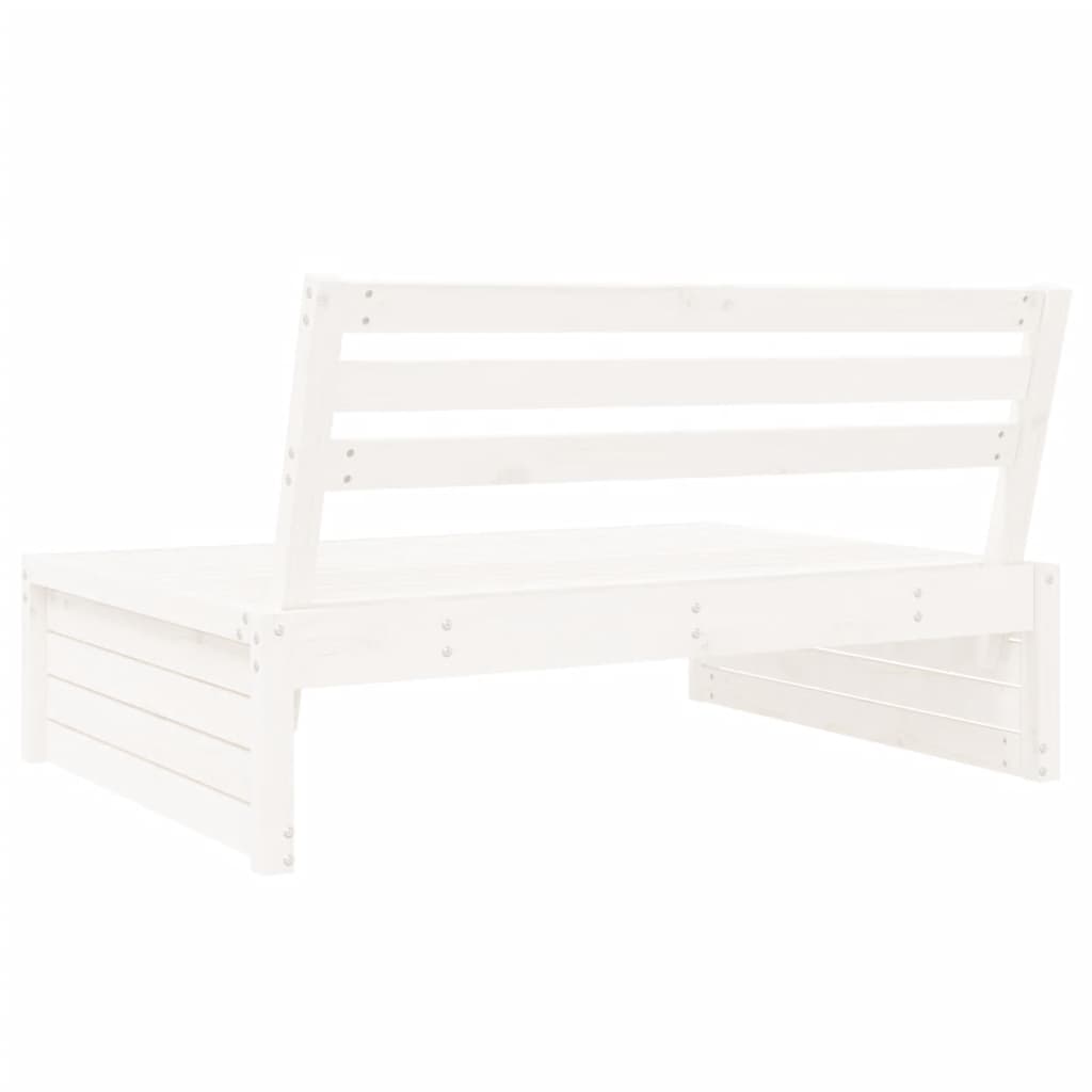 vidaXL Divano Centrale Giardino Bianco 120x80cm Legno Massello Pino