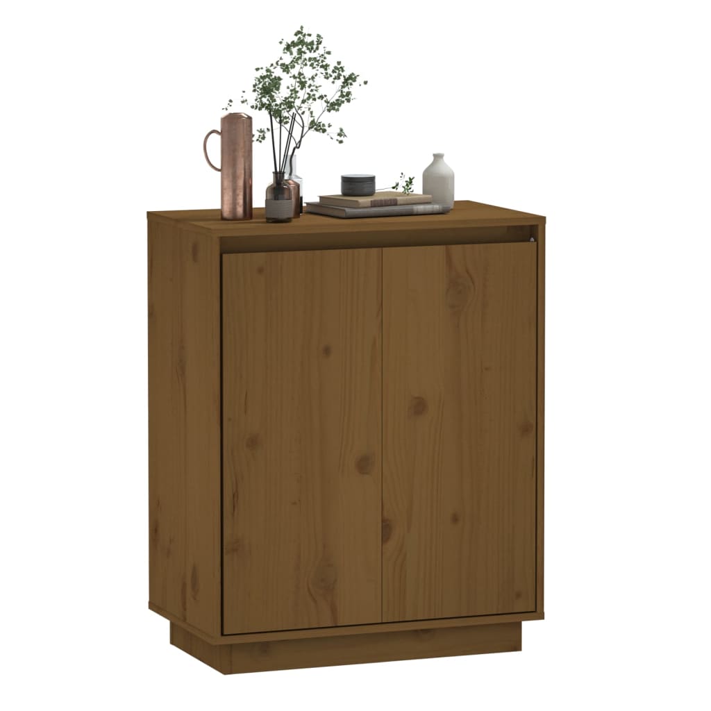 vidaXL Credenza Marrone Ambra 60x34x75 cm in Legno Massello di Pino