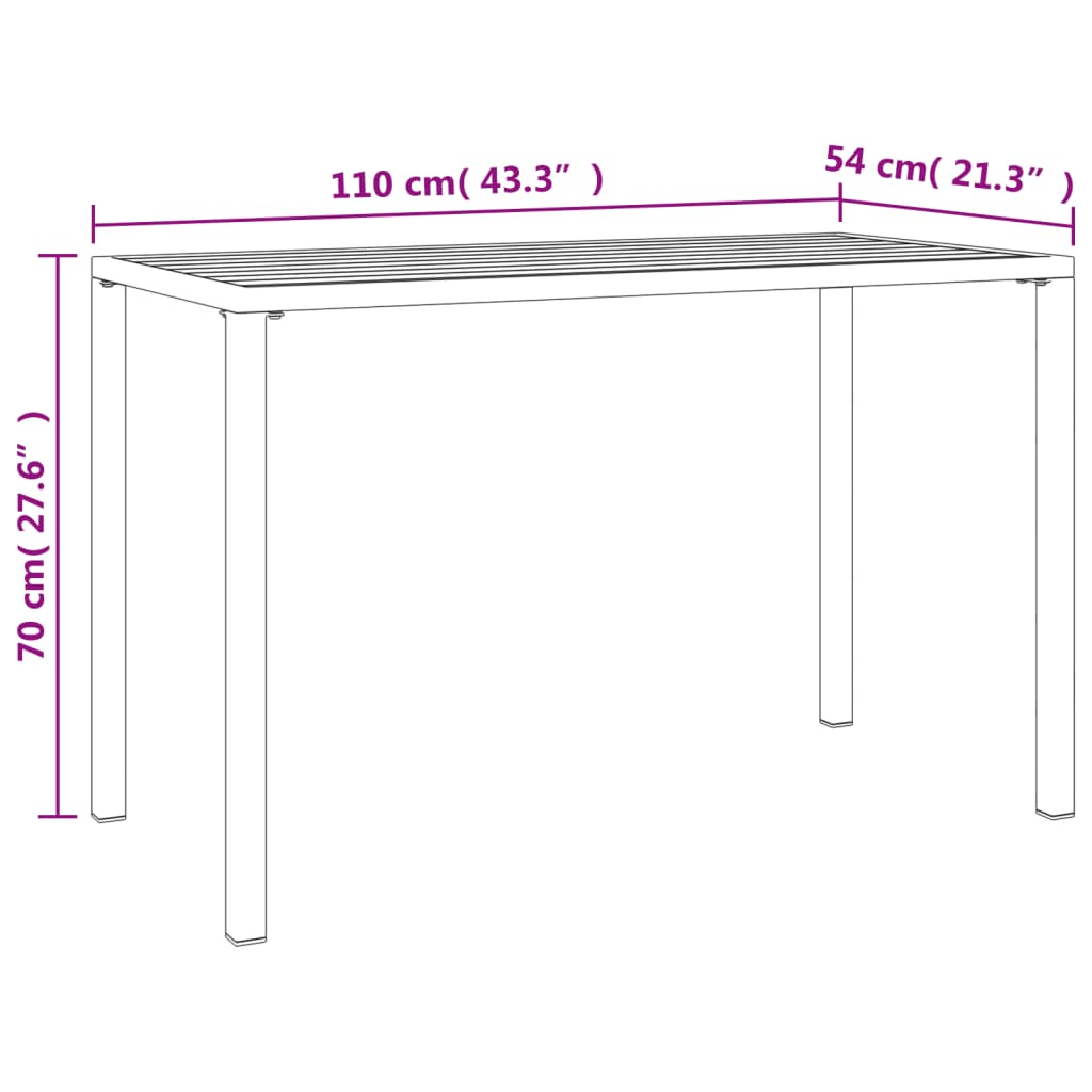 vidaXL Set da Pranzo da Giardino 2 pz in Acciaio Antracite