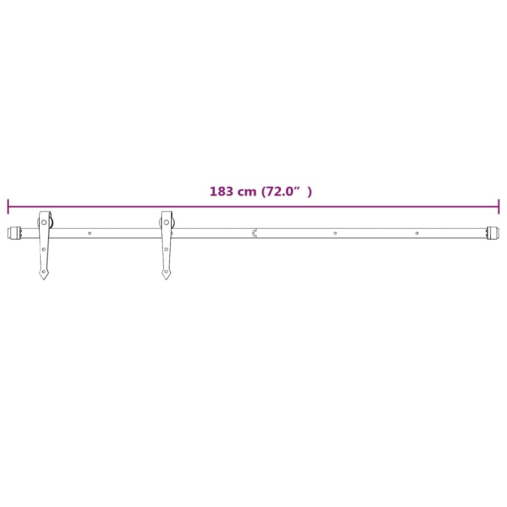 vidaXL Porta Scorrevole con Set Hardware 90x210 cm Legno Massello Pino