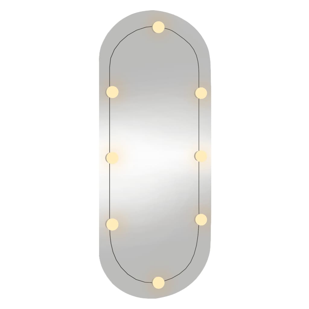 vidaXL Specchio con Luci LED 70x40 cm Forma ad Arco in Vetro