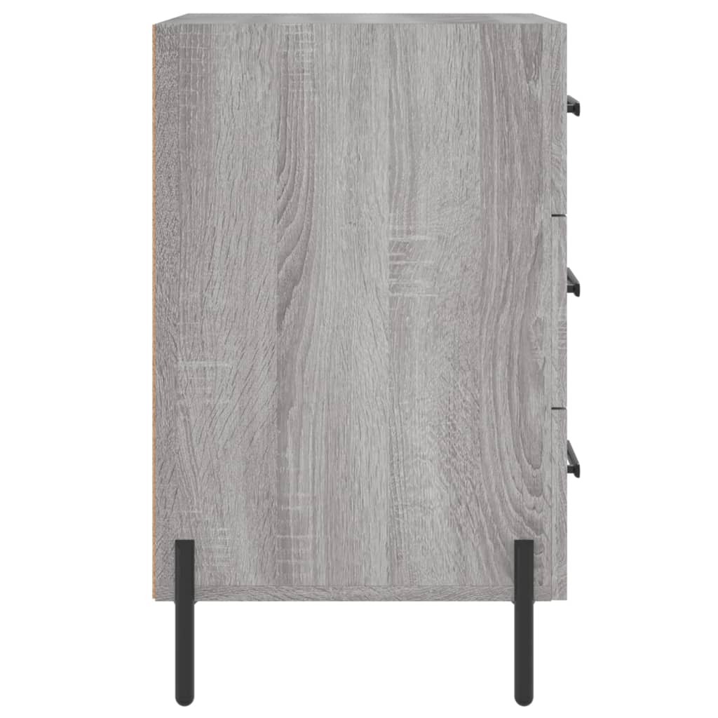 vidaXL Comodino Grigio Sonoma 40x40x66 cm in Legno Multistrato