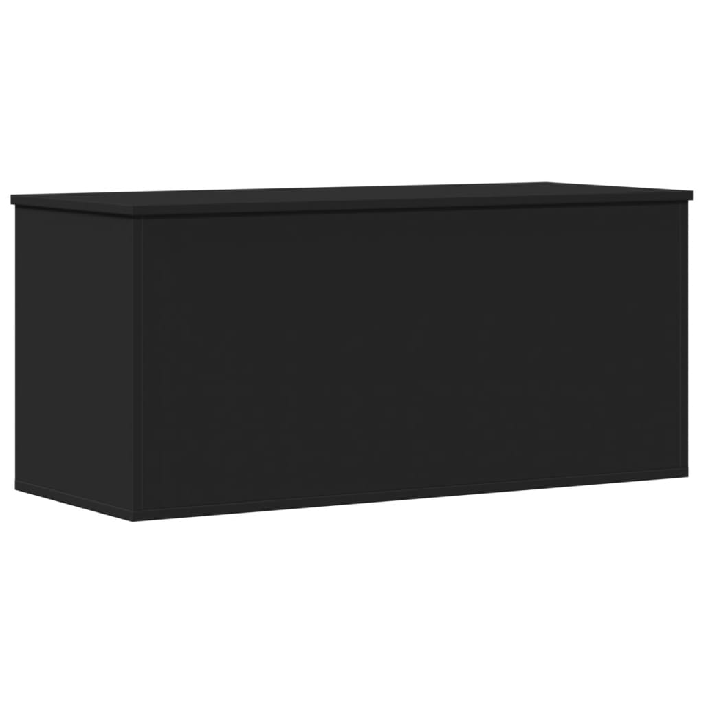 vidaXL Contenitore Portaoggetti Nero 100x42x46 cm Legno Multistrato