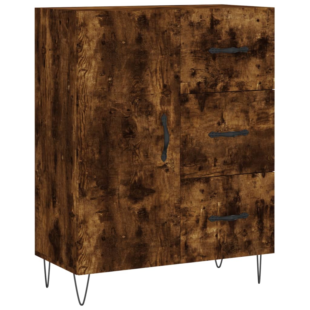 vidaXL Credenza Rovere Fumo 69,5x34x90 cm in Legno Multistrato