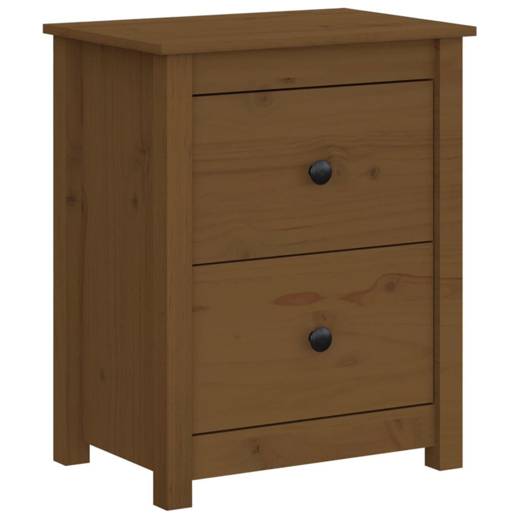 vidaXL Comodini 2 pz Ambra 50x35x61,5 cm in Legno Massello di Pino