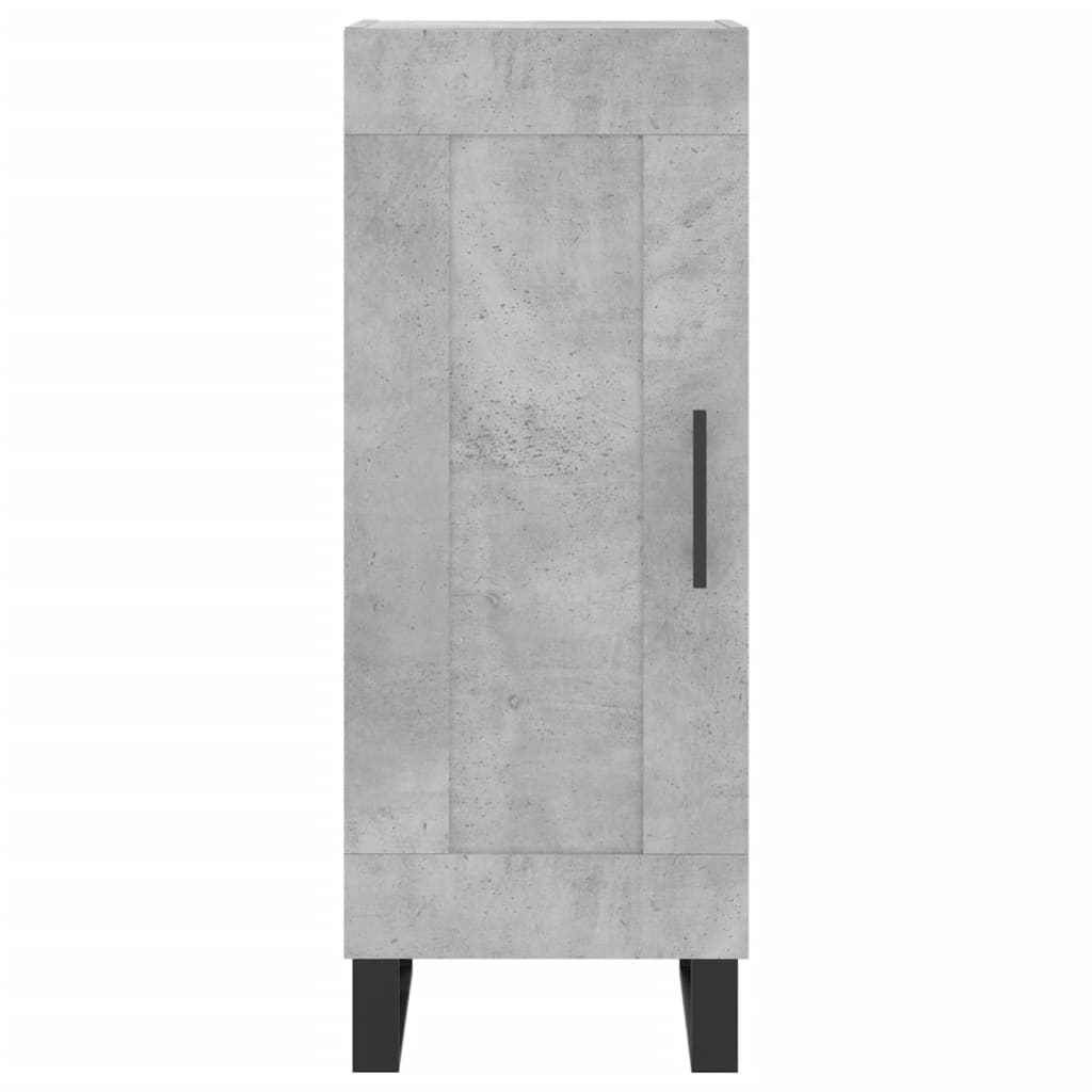 vidaXL Credenza Grigio Cemento 34,5x34x180 cm in Legno Multistrato