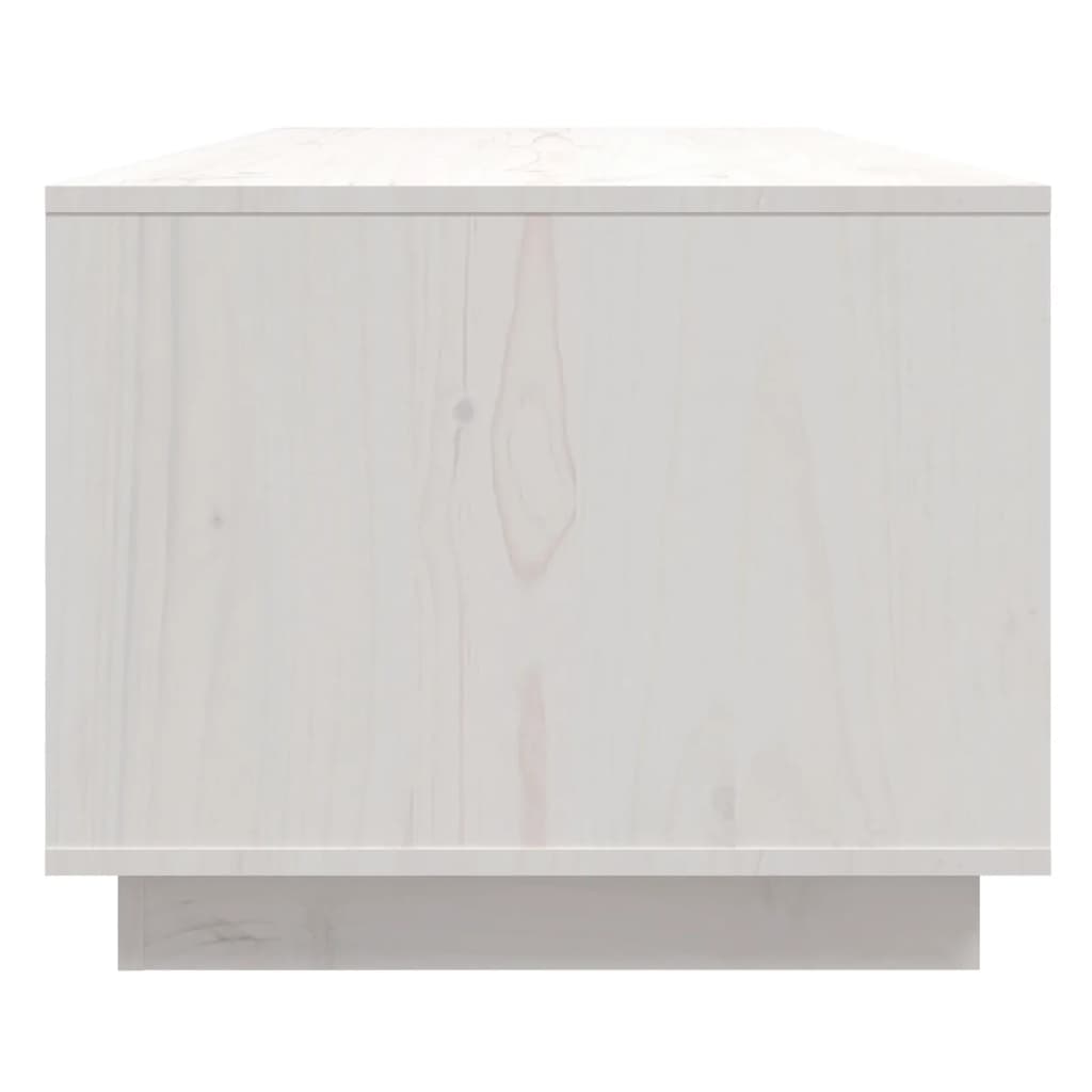 vidaXL Tavolino da Salotto Bianco 110x50x40 cm Legno Massello di Pino