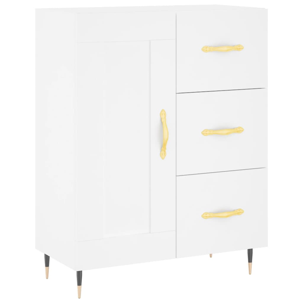 vidaXL Credenza Bianca 69,5x34x180 cm in Legno Multistrato