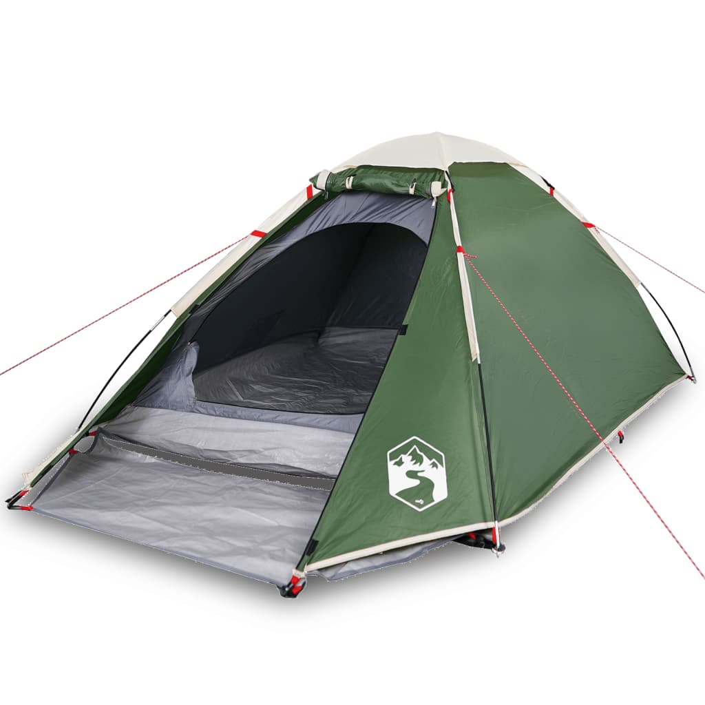 vidaXL Tenda da Campeggio a Cupola per 2 Persone Verde Impermeabile