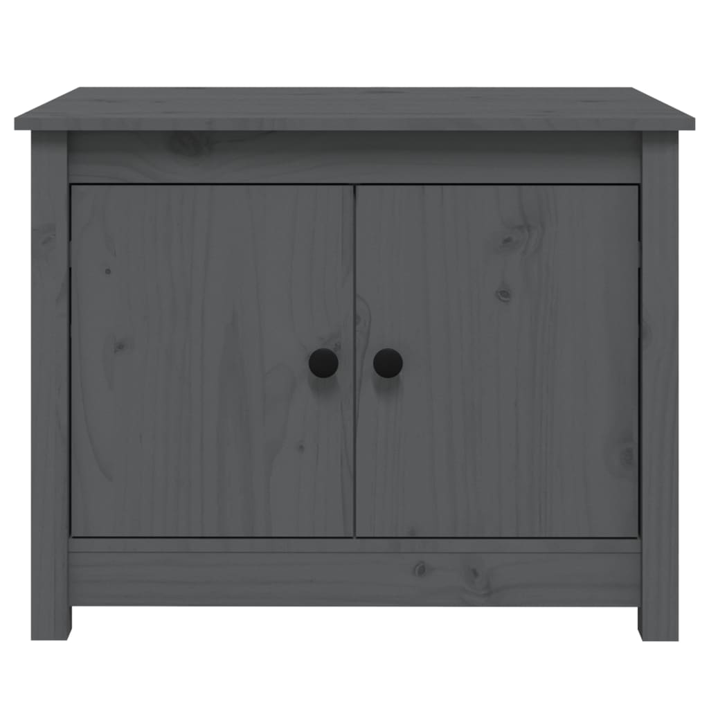 vidaXL Tavolino da Salotto Grigio 71x49x55cm in Legno Massello di Pino