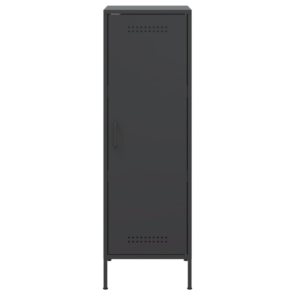 vidaXL Credenza Nera 36x39x113 cm in Acciaio