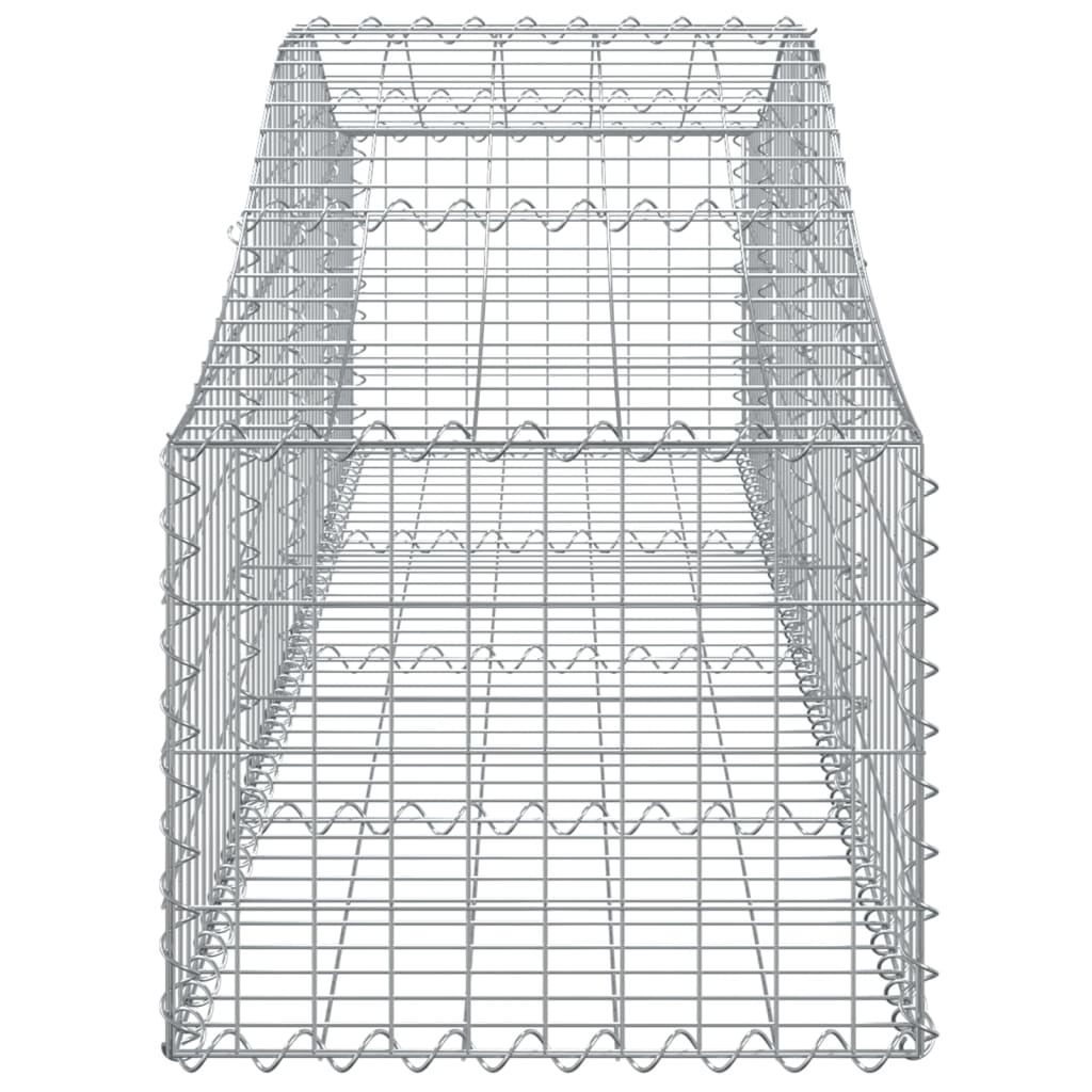 vidaXL Cesti Gabbioni ad Arco 4 pz 200x50x40/60 cm Ferro Zincato