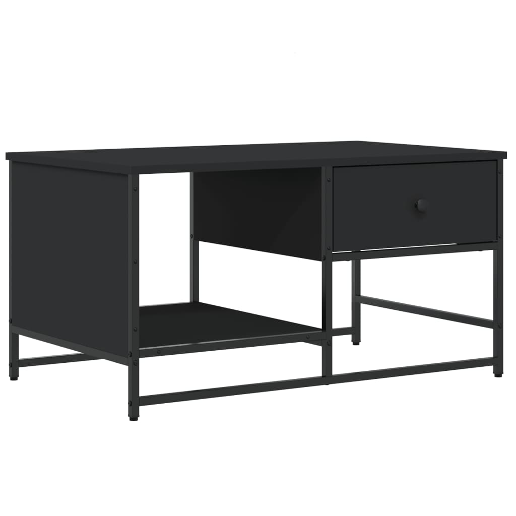 vidaXL Tavolino da Salotto Nero 85,5x51x45 cm in Legno Multistrato