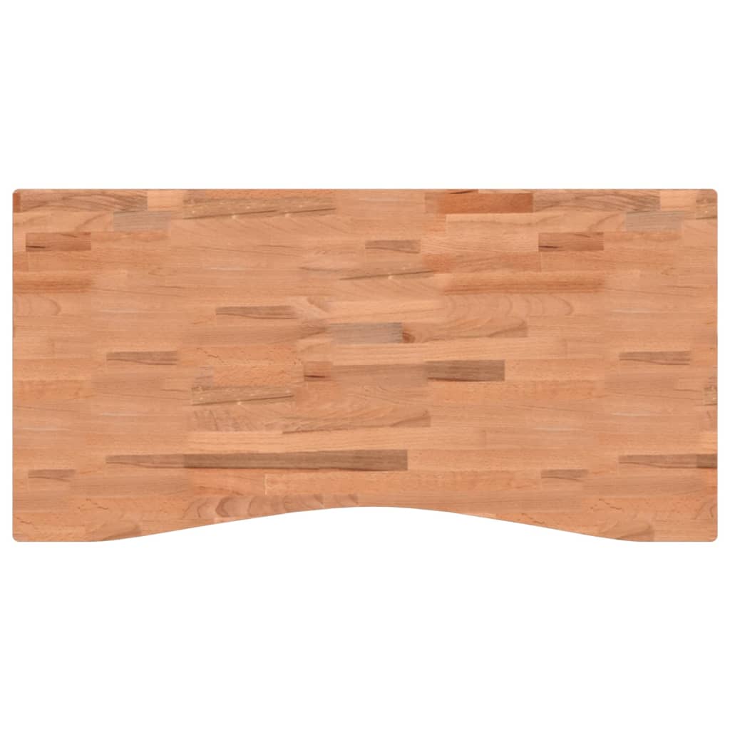 vidaXL Piano per Scrivania 110x(50-55)x2,5 cm Legno Massello di Faggio