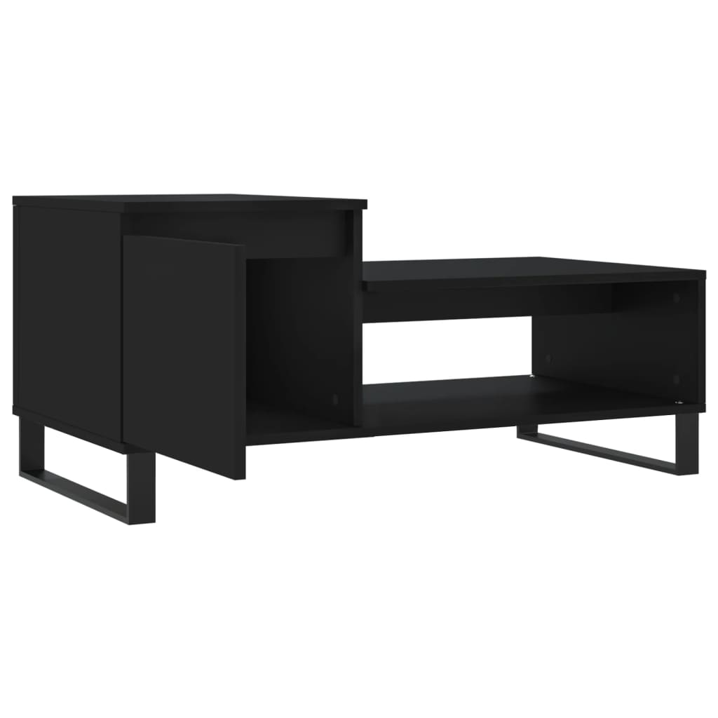 vidaXL Tavolino da Salotto Nero 100x50x45 cm in Legno Multistrato