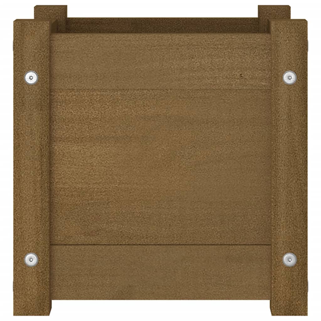 vidaXL Fioriera Giardino Marrone Ambra 31x31x31 cm Legno Massello Pino