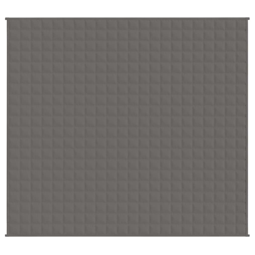 vidaXL Coperta Ponderata Grigia 200x230 cm 9 kg Tessuto