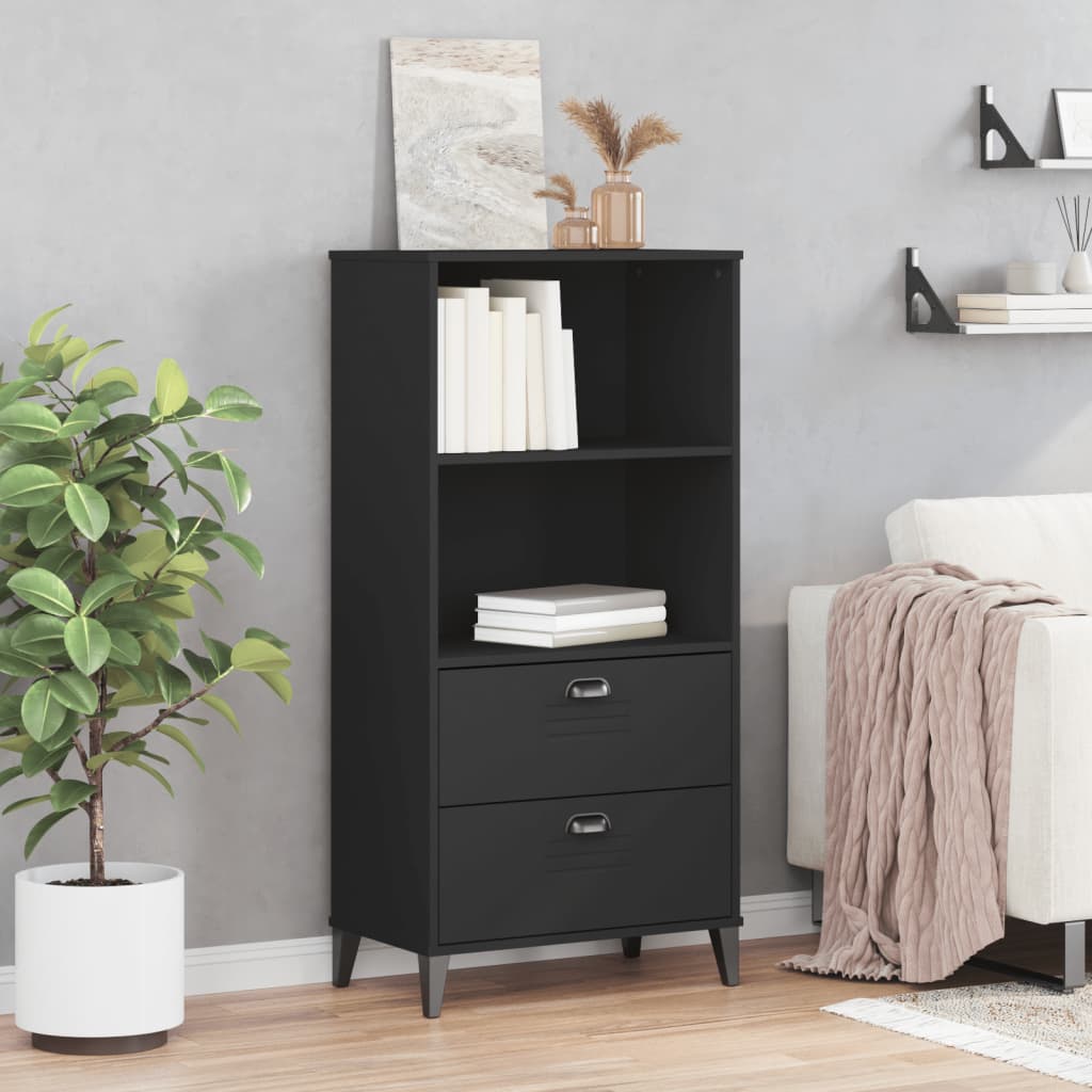 vidaXL Libreria VIKEN Nera 60x35x123 cm in Legno Multistrato