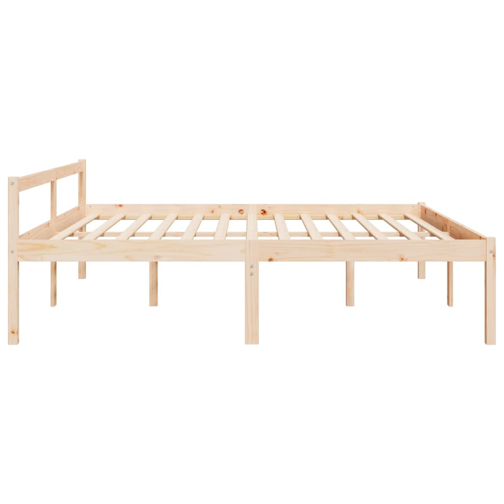 vidaXL Letto per Anziani 180x200 cm Super King Legno Massello di Pino