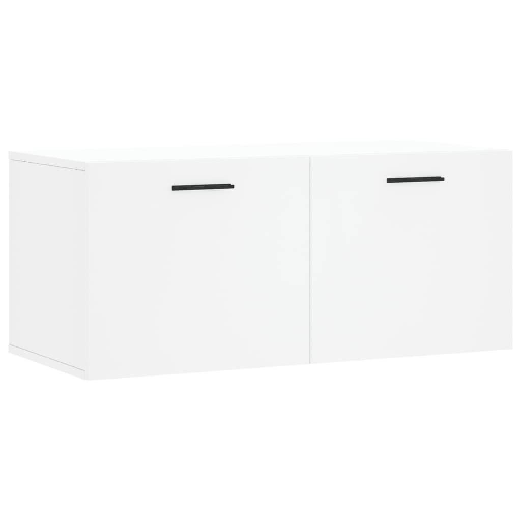 vidaXL Mobile a Parete Bianco 80x36,5x35 cm in Legno Multistrato