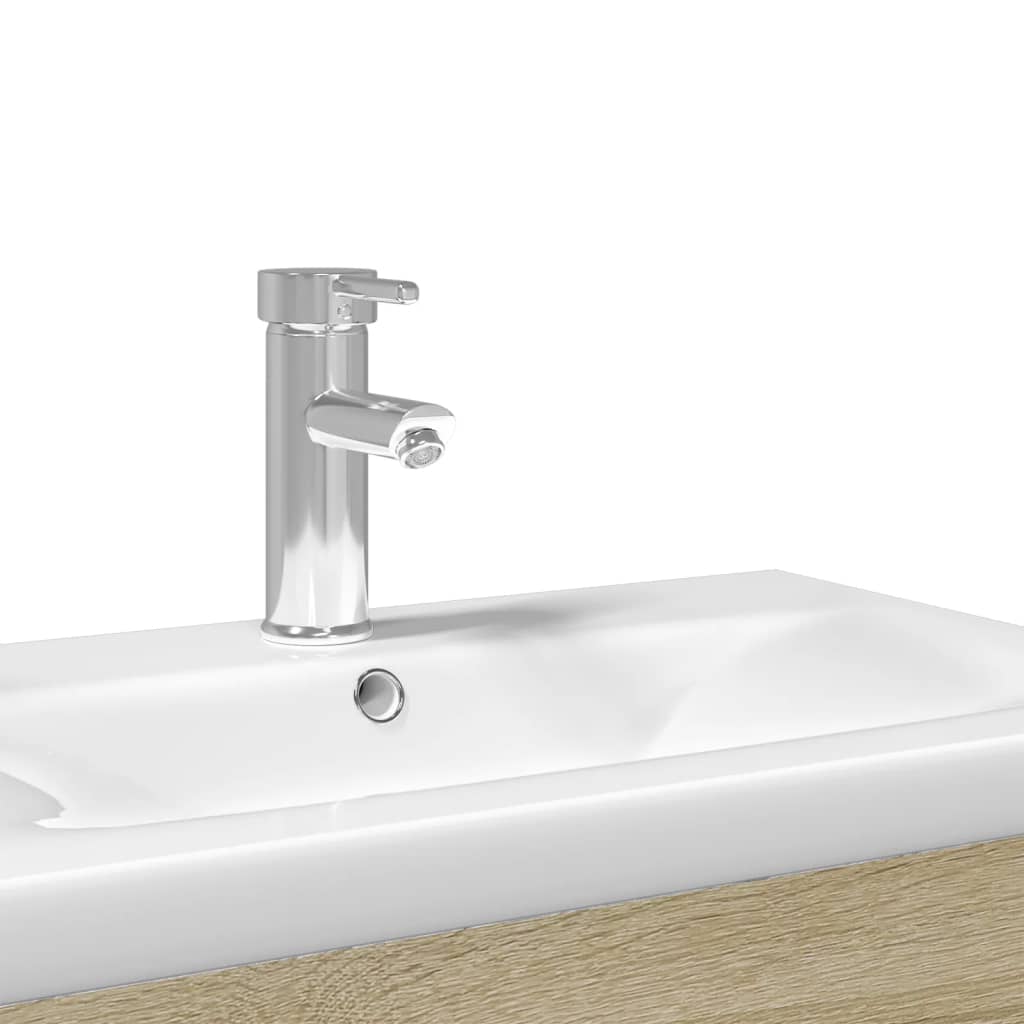 vidaXL Mobile da Bagno con Lavabo Integrato Rovere Sonoma