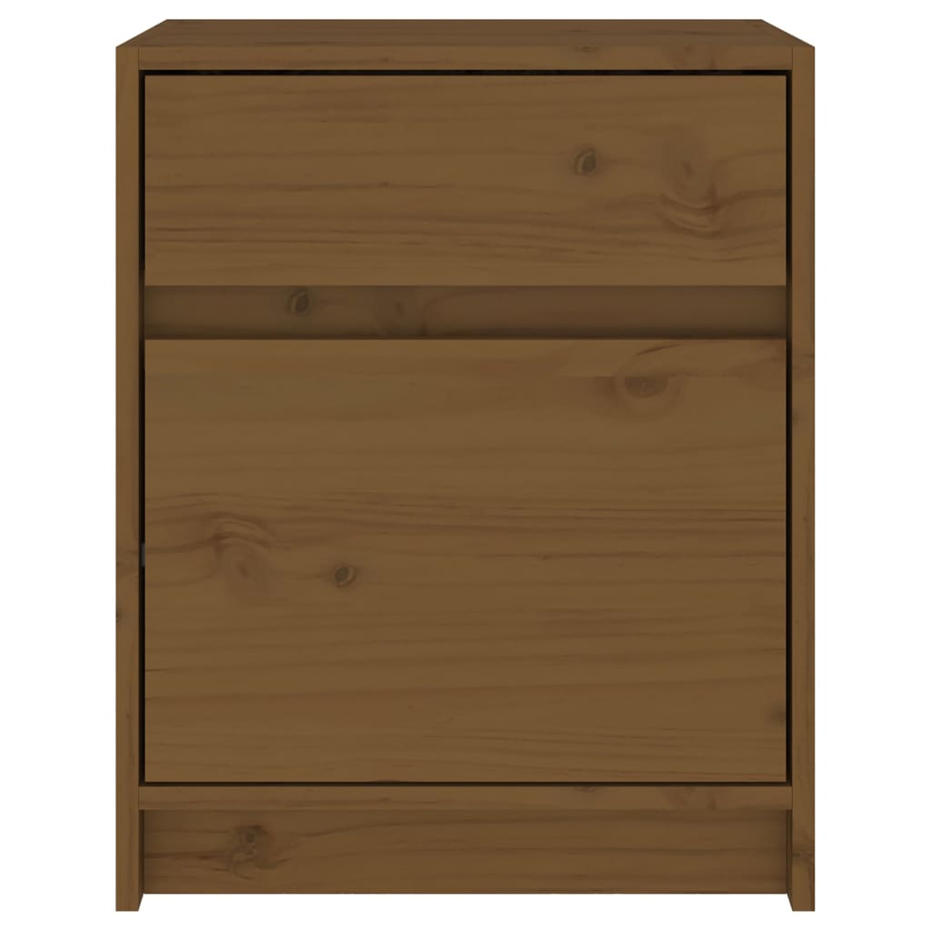 vidaXL Comodini 2 pz Ambra 40x31x40 cm in Legno Massello di Pino