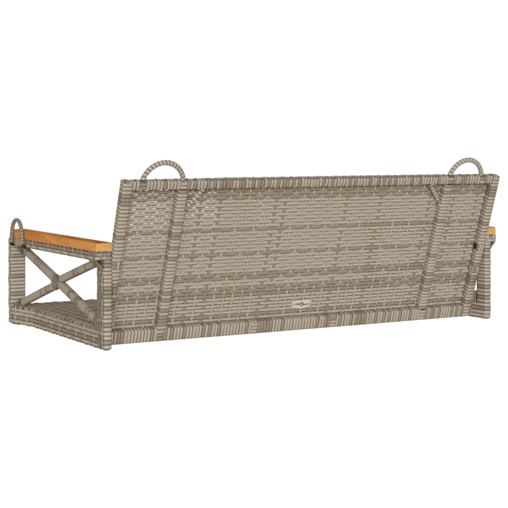 vidaXL Panchina Dondolo Grigia 109x62x40 cm in Polyrattan