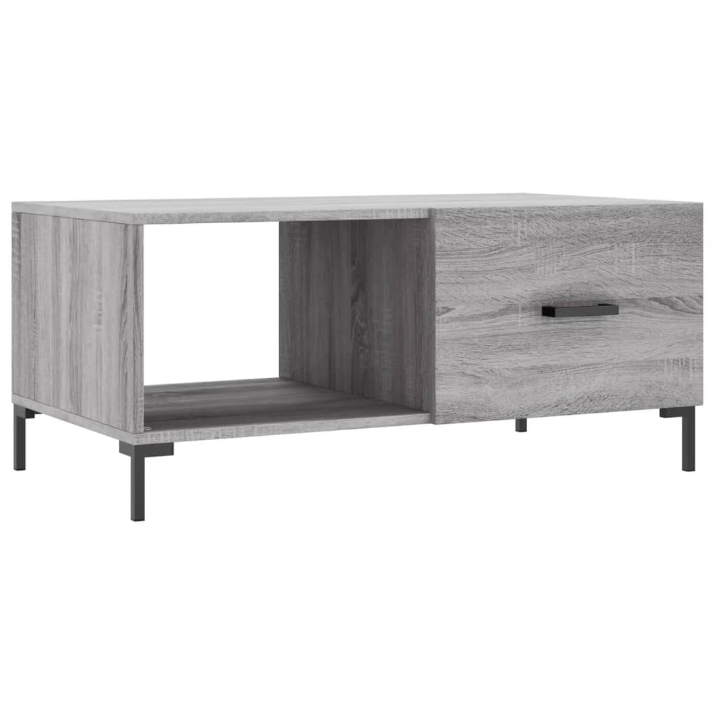 vidaXL Tavolino da Salotto Grigio Sonoma 90x50x40 cm Legno Multistrato