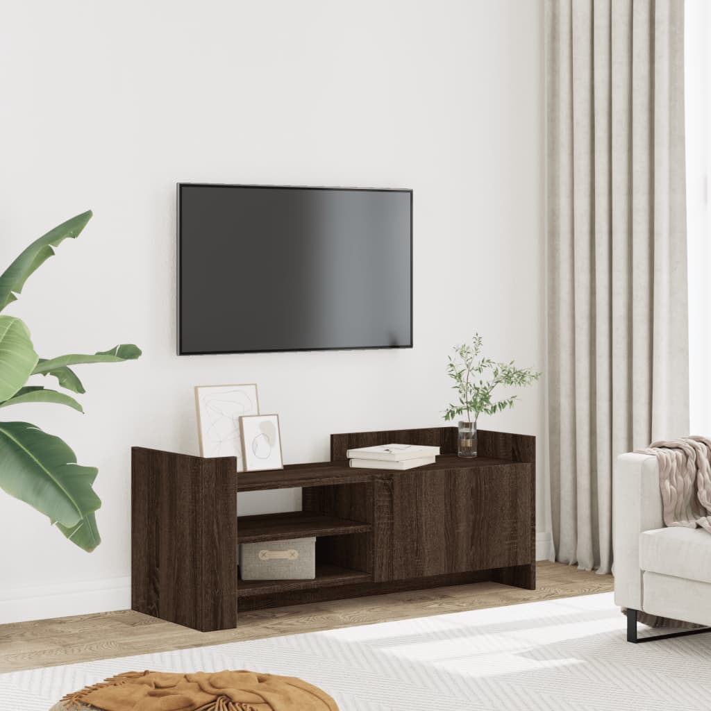 vidaXL Mobile TV Rovere Marrone 100x35x40 cm in Legno Multistrato