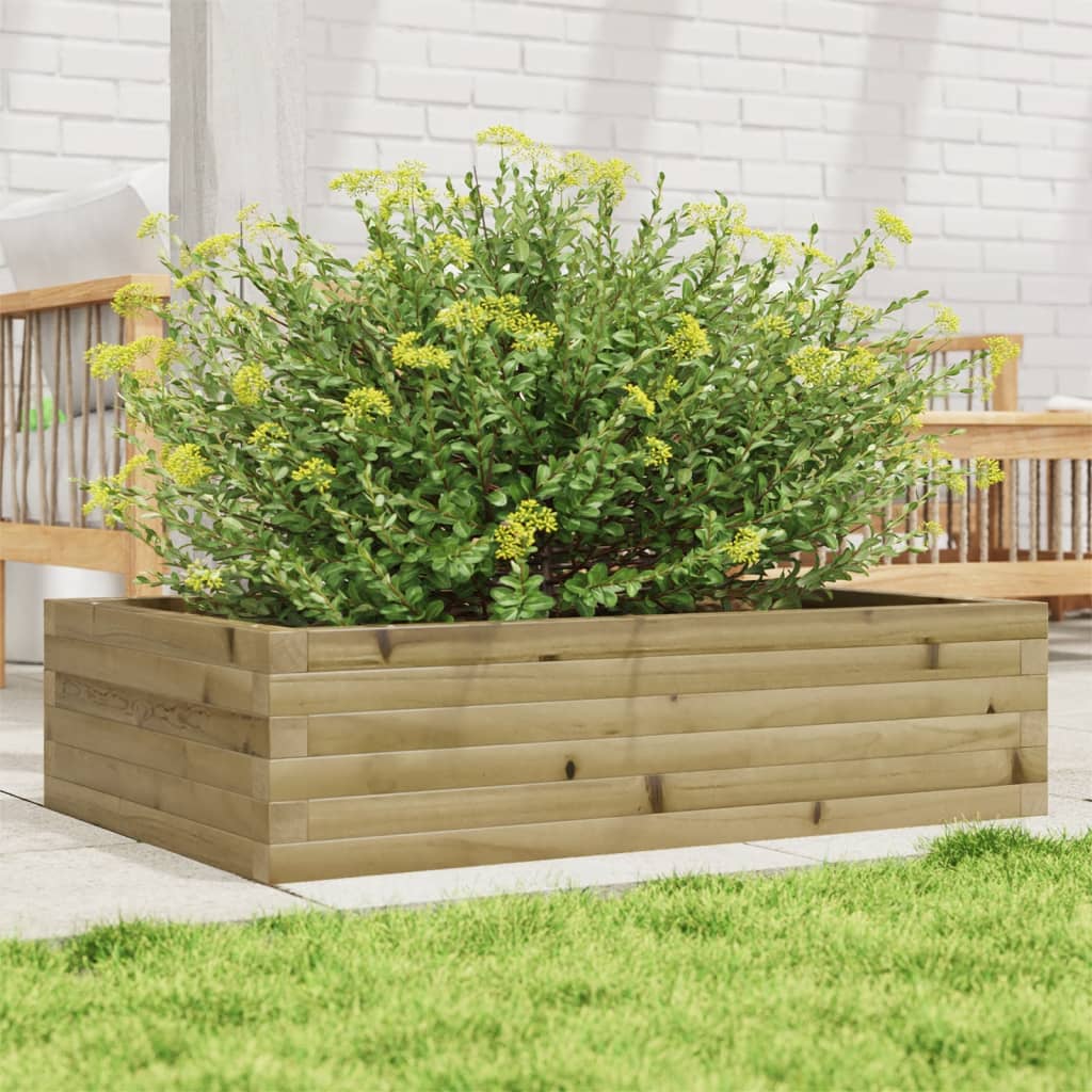 vidaXL Fioriera da Giardino 90x60x23 cm in Legno di Pino Impregnato