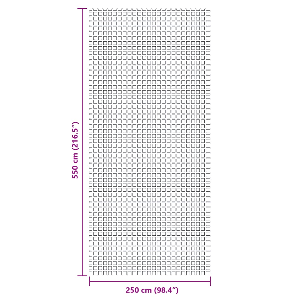 vidaXL Tappeto da Campeggio Antracite 5,5x2,5 m