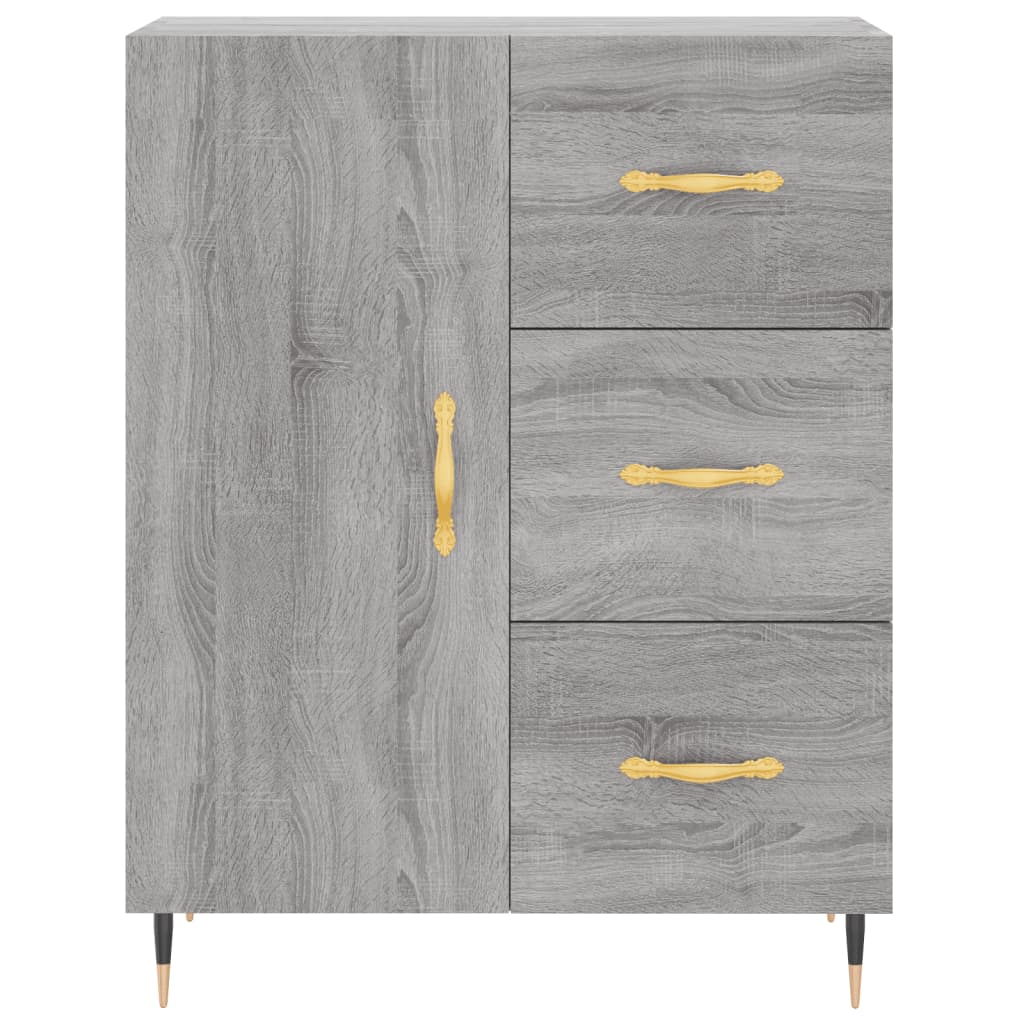 vidaXL Credenza Grigio Sonoma 69,5x34x180 cm in Legno Multistrato