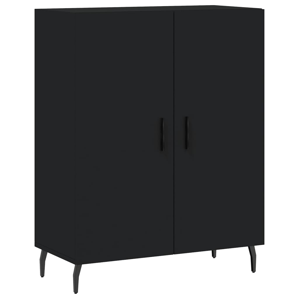 vidaXL Credenza Nera 69,5x34x180 cm in Legno Multistrato