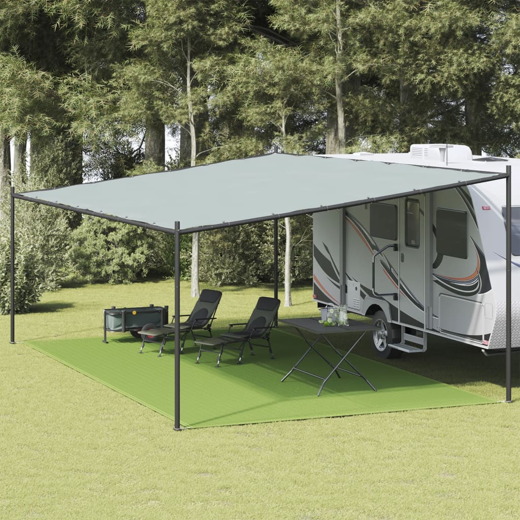 vidaXL Tappeto da Tenda Verde Chiaro 400x700 cm HDPE