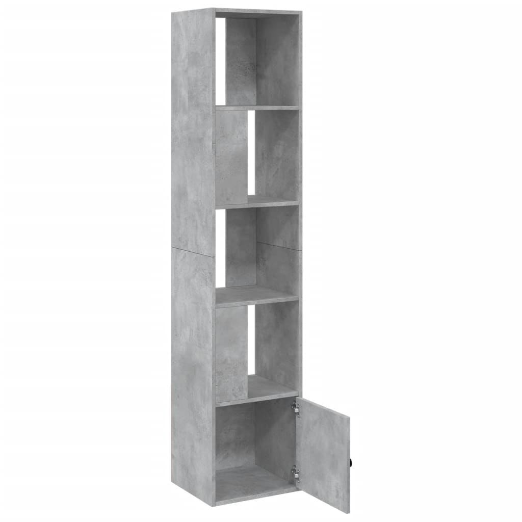 vidaXL Libreria Grigio Cemento 40x36x189 cm in Legno Multistrato