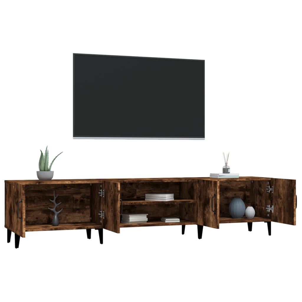 vidaXL Mobile TV Rovere Fumo 180x31,5x40 cm in Legno Multistrato