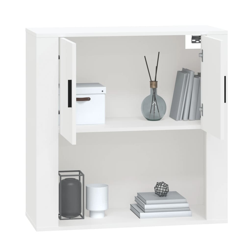 vidaXL Mobile a Parete Bianco 80x33x80 cm in Legno Multistrato